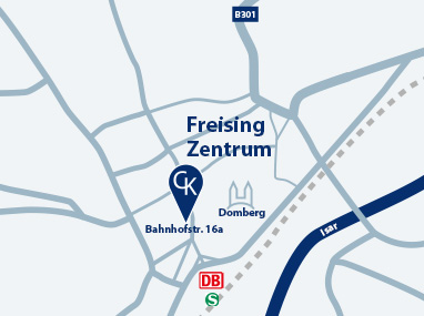 Anfahrt Kanzlei Freising