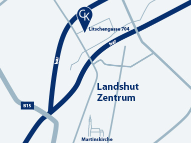 Anfahrt Kanzlei Landshut